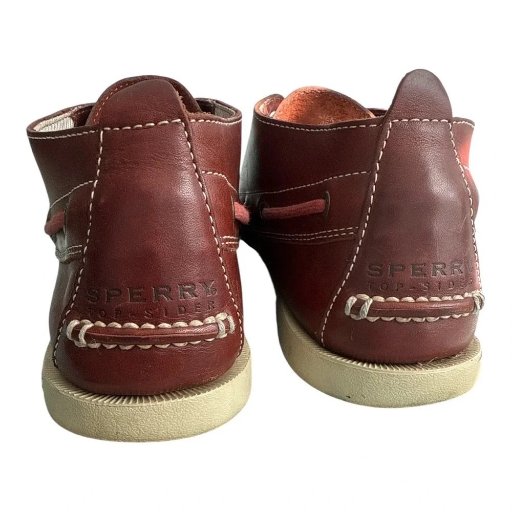 Sperry Oxblood Leather Boat Shoes Men’s 12 Top-Sider Deck Moc Toe Nautical